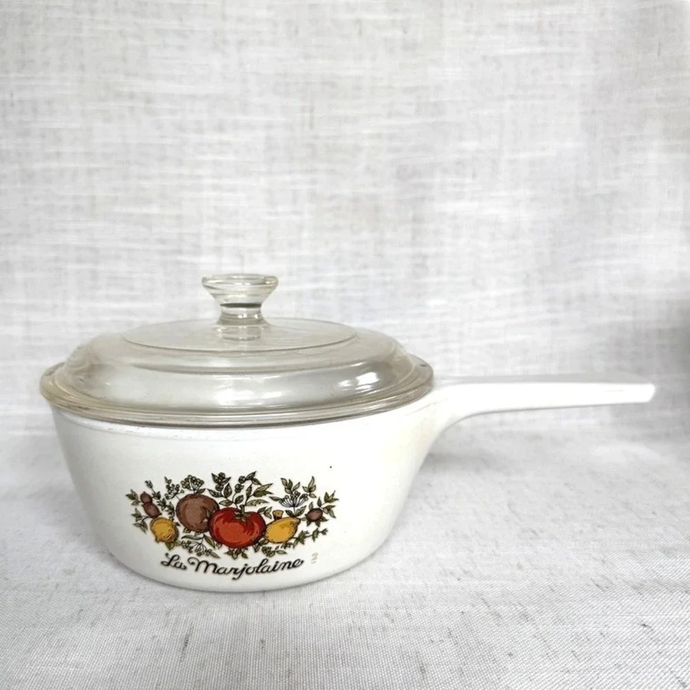 Vintage Corning Ware Spice of Life 3-Piece Set Menuette Skillet Saucepans & LIDS